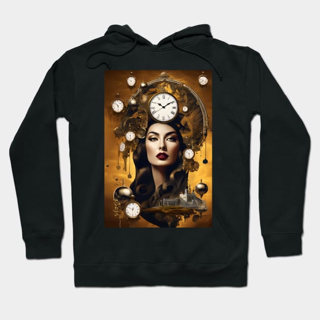 A Salvador Dalí Inspired Surrealist Portrait Hoodie by AlexBRD